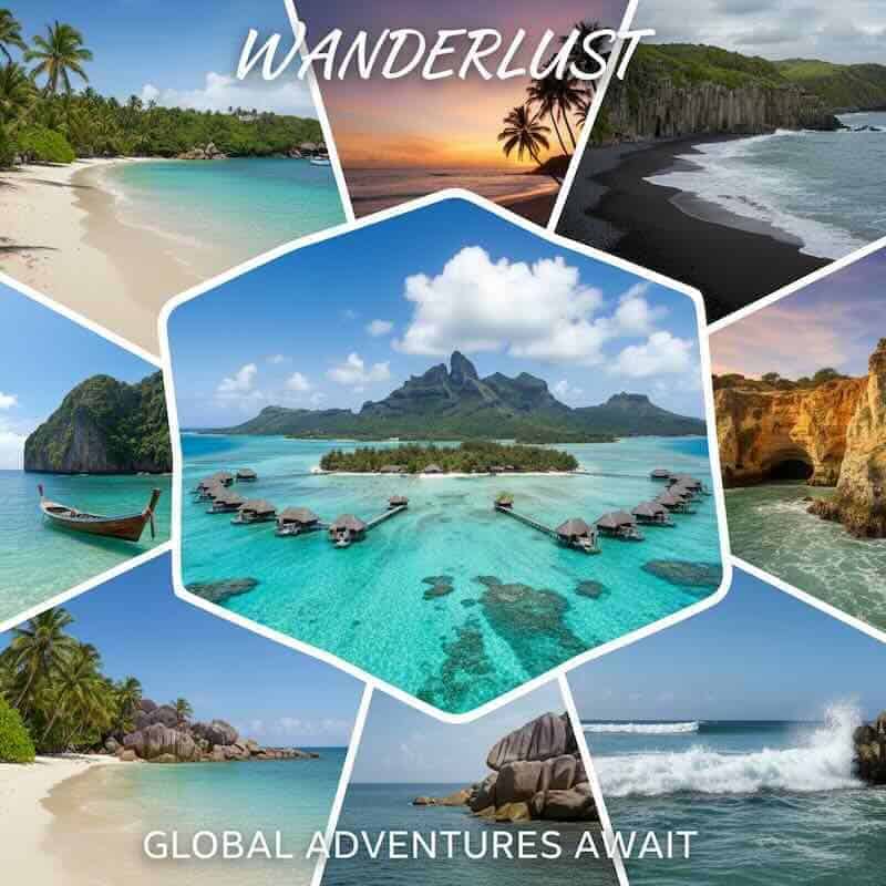 Stunning tropical island and beach scenes perfect for travel lovers and adventure seekers.