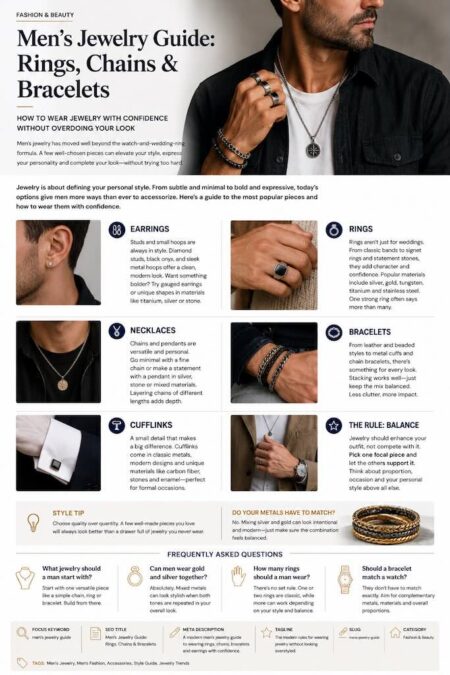 Men’s Jewelry Guide: Rings, Chains & Bracelets
