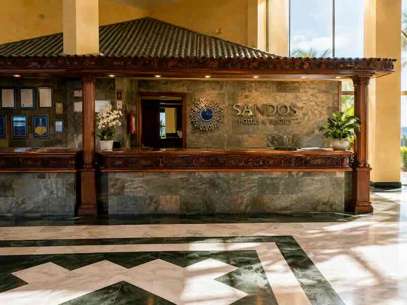 Reception at Sandos Papagayo during my 2019 stay in Lanzarote