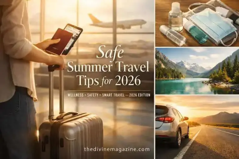 Travel essentials for summer 2026 including safety gear and travel documents.