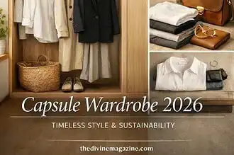 Elegant capsule wardrobe with neutral tones for sustainable fashion in 2026.