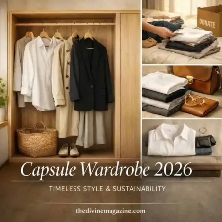Capsule Wardrobe 2026: Timeless Style & Sustainability Elegant capsule wardrobe with neutral tones for sustainable fashion in 2026.