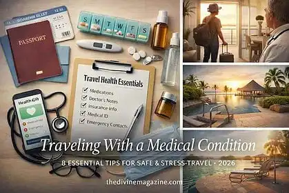 Travel tips for medical conditions, health essentials for stress-free travel in 2026.