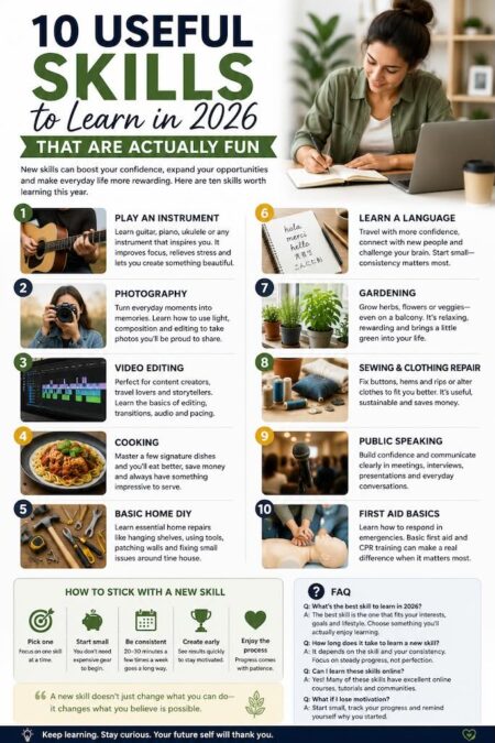 10 Useful Skills to Learn in 2026 That Are Actually Fun