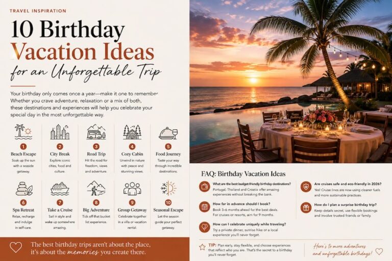 10 Birthday Vacation Ideas for an Unforgettable Trip