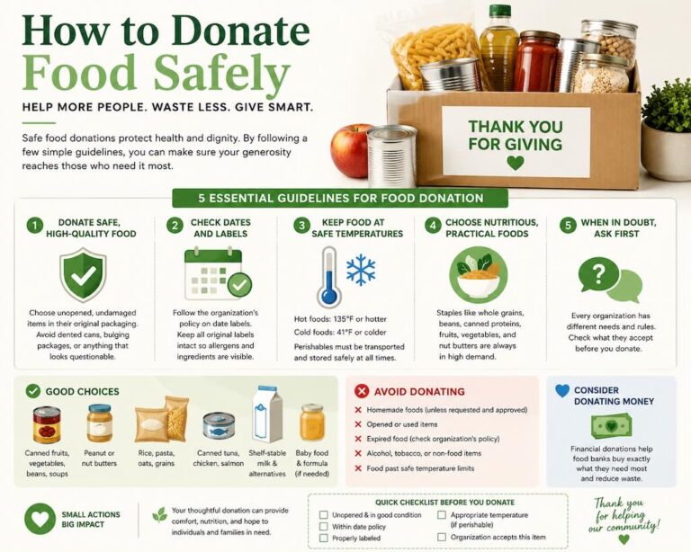 How to Donate Food Safely: What to Know Before Giving