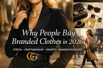 Elegant woman with Gucci accessories, showcasing luxury branded clothes and accessories.