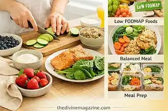 Healthy low FODMAP foods and meal prep for digestive health in 2026.