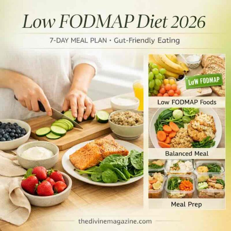Healthy low FODMAP foods and meal prep for digestive health in 2026.