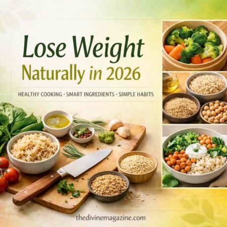 Lose Weight Naturally 2026 – Healthy Cooking Habits That Work Healthy cooking for weight loss in 2026 with nutritious ingredients and simple habits.