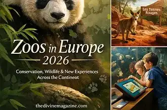 Panda cub at European zoo, showcasing conservation efforts and wildlife experiences.