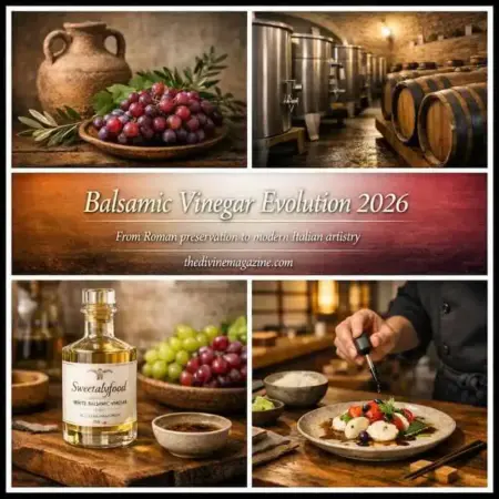 What Do Italians Put Balsamic Vinegar On? Traditional Italian balsamic vinegar with grapes and culinary uses.