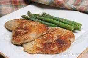 pork schnitzel and applesauce