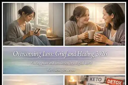 Women sharing a heartfelt moment over coffee, symbolizing support during grief recovery.