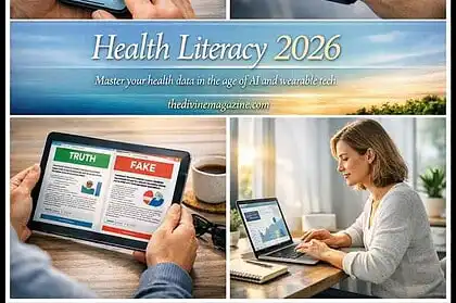 Smart health devices tracking vital signs and activity levels.