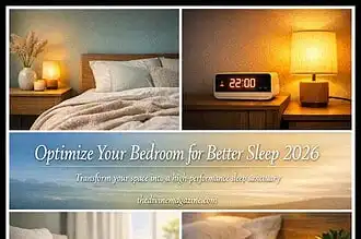 Cozy bedroom with soft lighting and comfortable bedding for restful sleep.