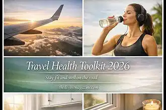 Tips for staying healthy during travel, including hydration and nutritious meals.