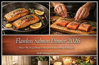 Delicious salmon fillets with herbs and lemon slices, perfect for a flawless dinner.
