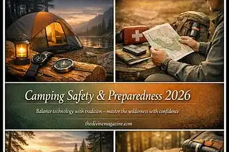 Camping safety gear and preparation essentials for outdoor adventures.