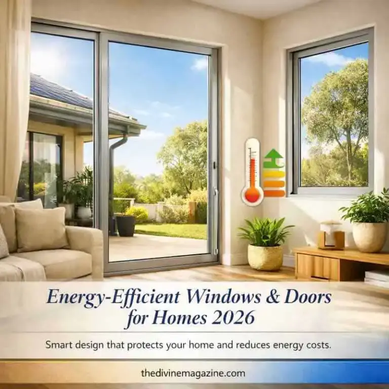Modern double glazed windows and doors enhancing home energy efficiency and comfort.