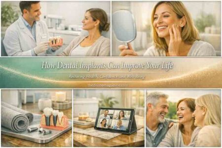 How Dental Implants Can Improve Your Overall Quality of Life Woman smiling after dental implant consultation with dentist.