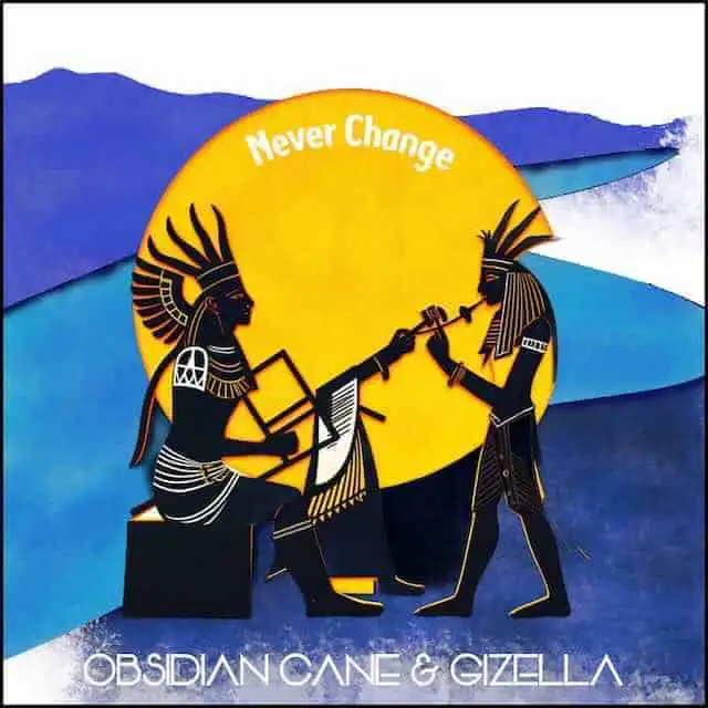 African art mural of two figures with Spears and traditional attire, symbolizing cultural resilience and identity.