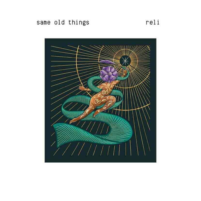 A vibrant, cosmic illustration of a serpent intertwined with a human figure, symbolizing transformation and spirituality.