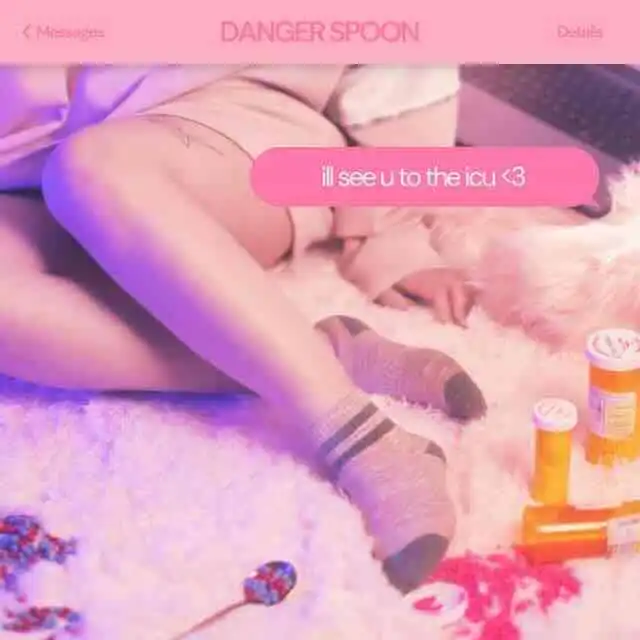 Cute couple cuddling with a puppy on bed, romantic cozy moment at home.