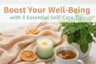 Relaxing herbal tea and self-care tips for a healthier lifestyle.