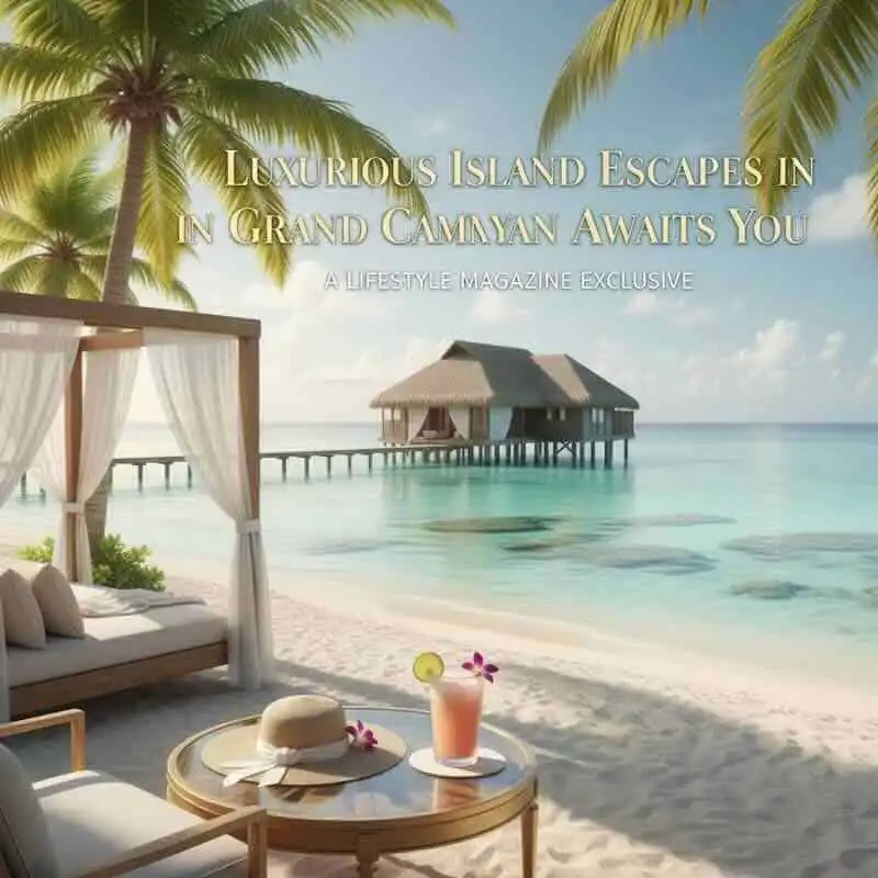 Beautiful overwater bungalow on a tropical island with palm trees and a relaxing seaside view.