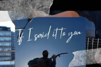 Guitarist silhouette with cityscape background, romantic moments, heartfelt music, divine magazine.