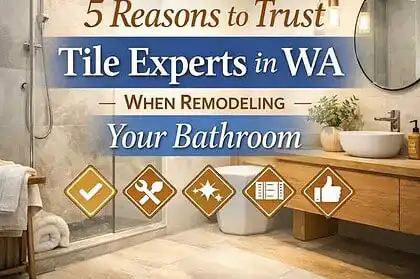 Expert tile installation in WA bathroom for remodeling projects.