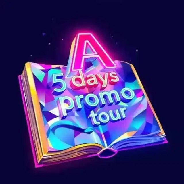 Bright, colorful neon sign for a promotional event on Divine Magazine’s website.