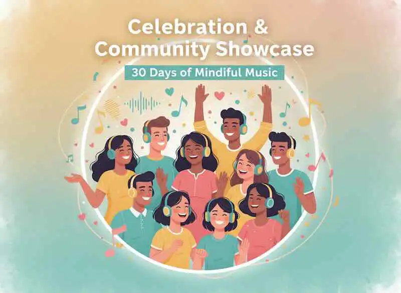 Diverse group enjoying music at community celebration event.