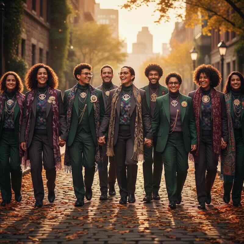 Vibrant LGBTQ+ community celebrating unity and diversity in the city.