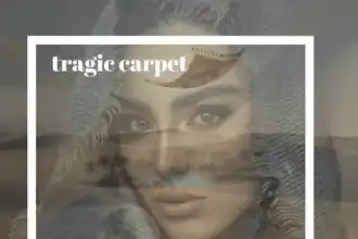 Beautiful woman with intense gaze and layered textures, reflecting personal stories and emotional depth.