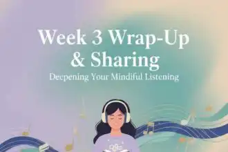 Peaceful woman listening to music with headphones, meditating and reflecting.