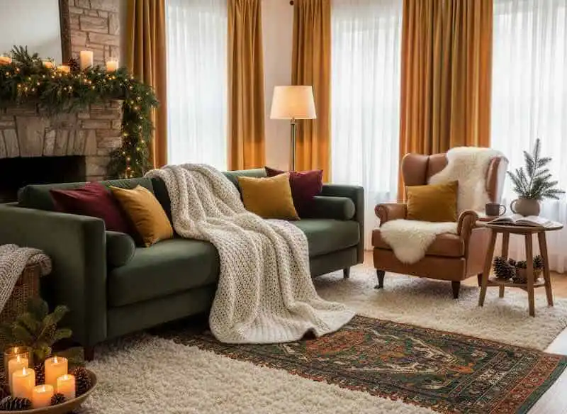 winter styling layered looks for a cozy home