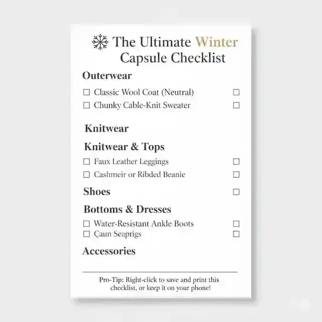 the ultimate winter capsule checklist
