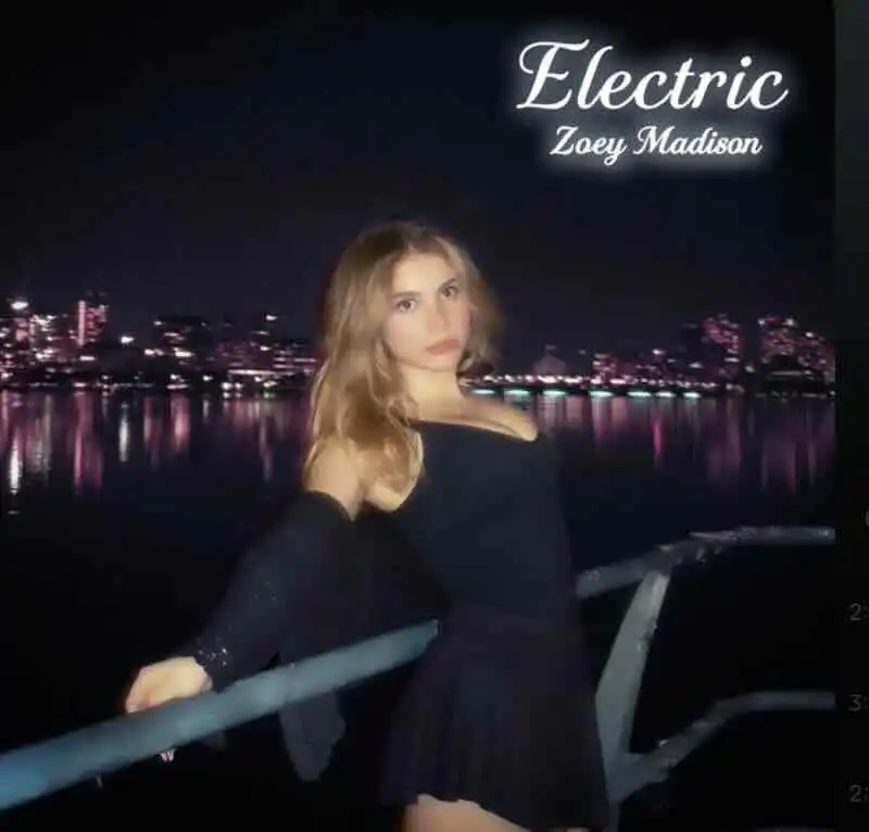 Vibrant cityscape night skyline reflection.