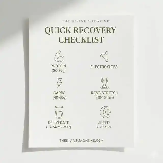 quick recovery checklist