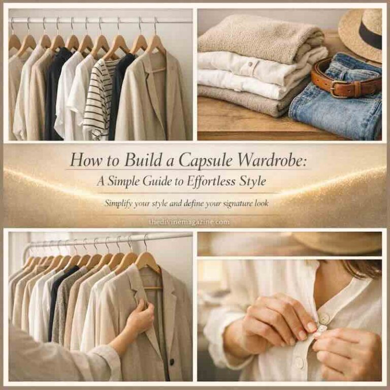 How to Build a Capsule Wardrobe: A Simple Guide to Effortless Style Effortless style tips for creating a versatile capsule wardrobe with neutral clothing pieces.