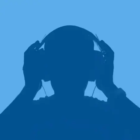 Vydoo – Tangled In You (New Single) | Stockholm Synth-Pop Headphones user enjoying music, silhouette of a person listening to audio.