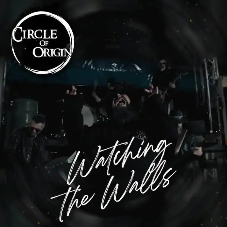 Band performing live on stage at a metal concert in the UK 2026.