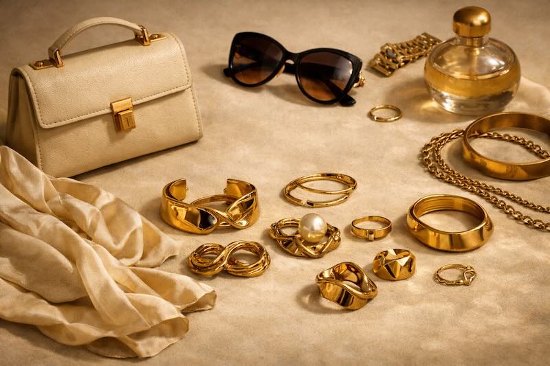 fashion accessories styled for a contemporary 2026 wardrobe