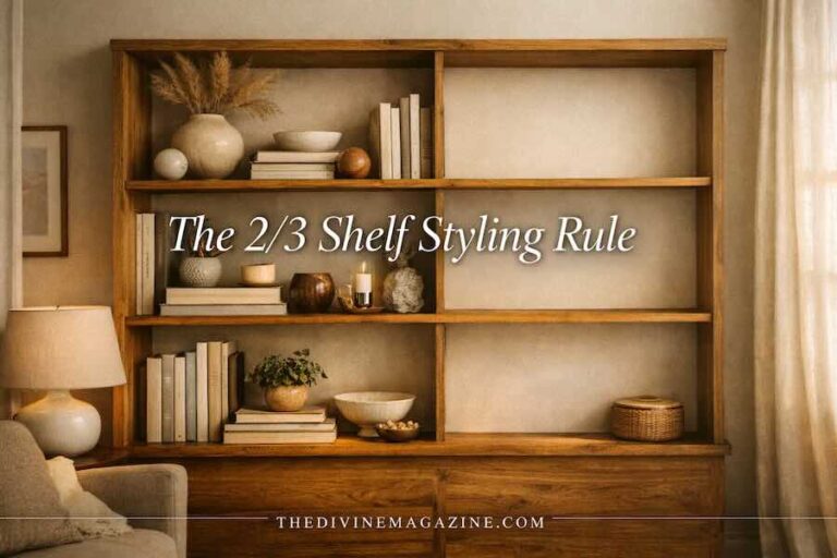The 2/3 Shelf Styling Rule for Modern Homes