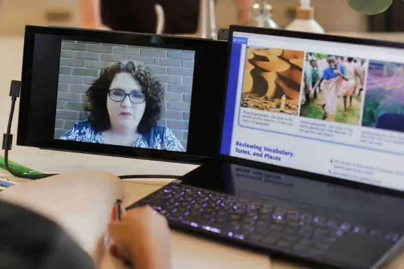 Virtual academic discussion on online education and digital learning strategies.