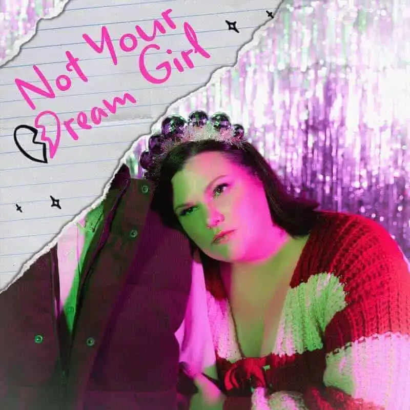 Young woman with a tiara, colorful lighting, and Creative Style for LGBTQ+ Pride.