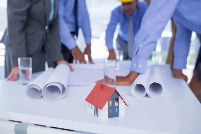 Architectural planning for modern housing project.